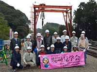 九州大(外国人留学生)が、西九州自動車道 住吉橋 で日本の橋梁技術を学ぶ
