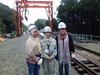 九州大(外国人留学生)が、西九州自動車道 住吉橋 で日本の橋梁技術を学ぶ
