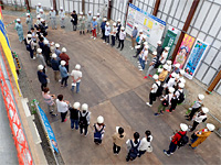 佐賀大学生１００名が高尾川ケーソン工事と福岡工場で「ものづくり」を体感