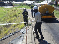 江田川橋上部工事　消火活動協力