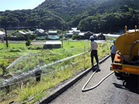 江田川橋上部工事　消火活動協力